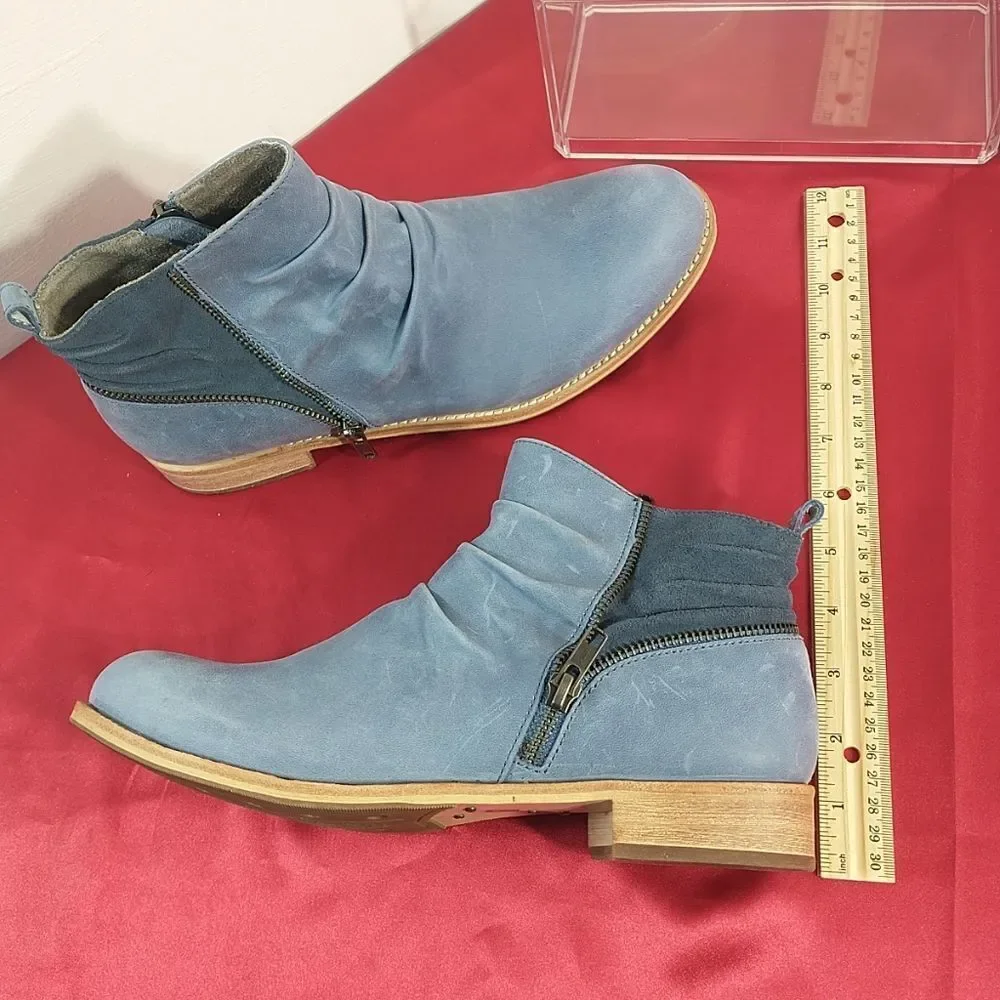 CAT FOOTWEAR Women's SZ 9.5W Slouch Style With Side Zip Kiley Boots Shoes .